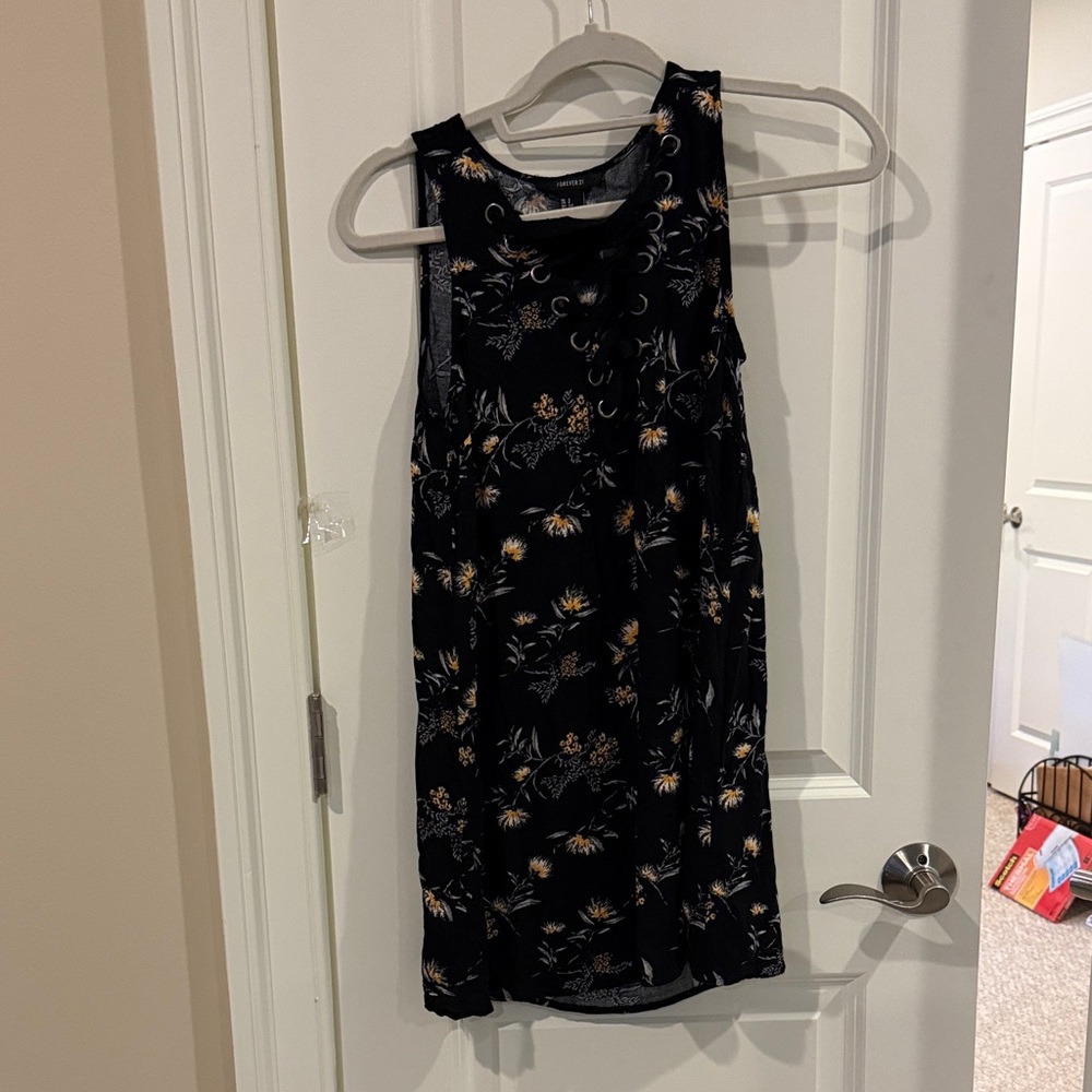 Forever 21 Black Floral Dress
